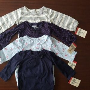4 Oshkosh B'gosh long sleeve bodysuits